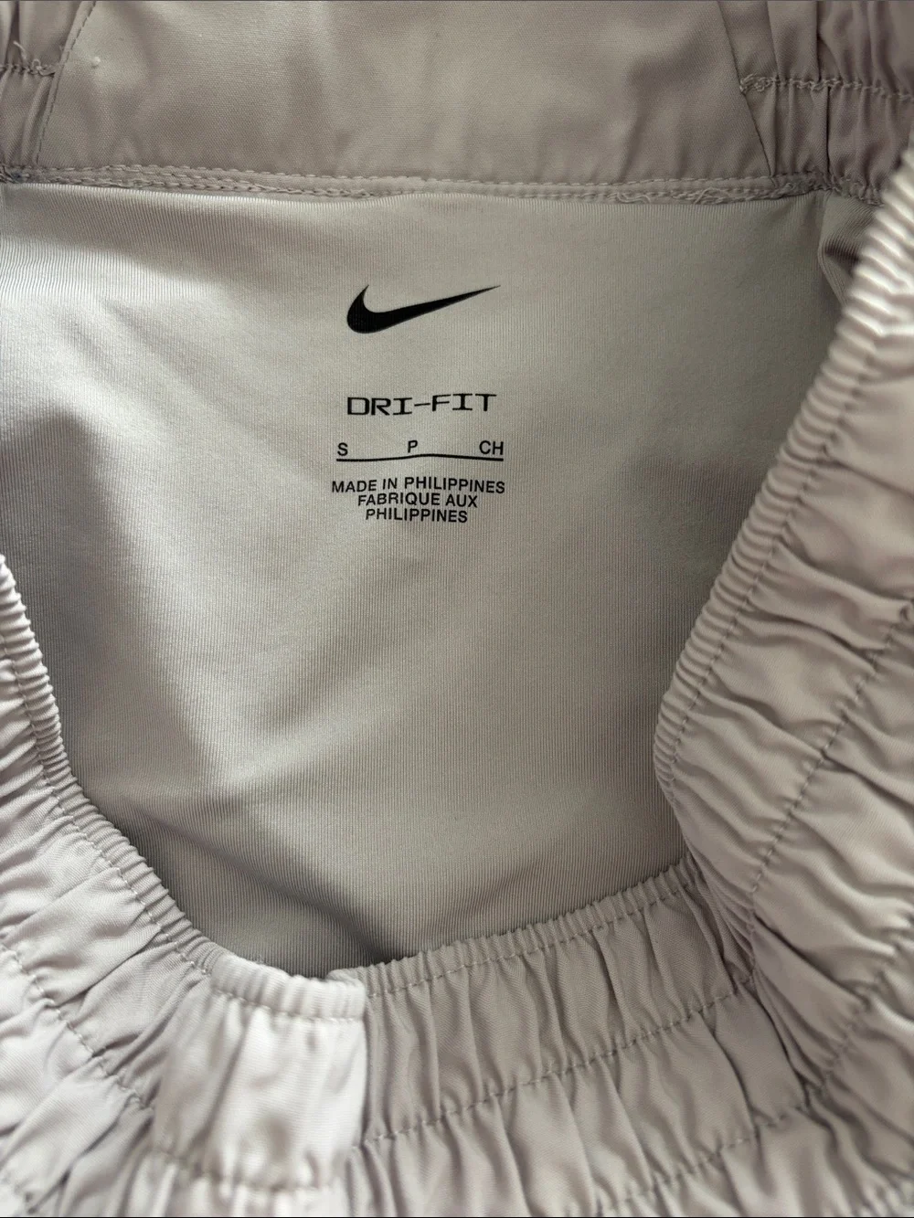 Nike White Athletic Smocked-Waist Shorts